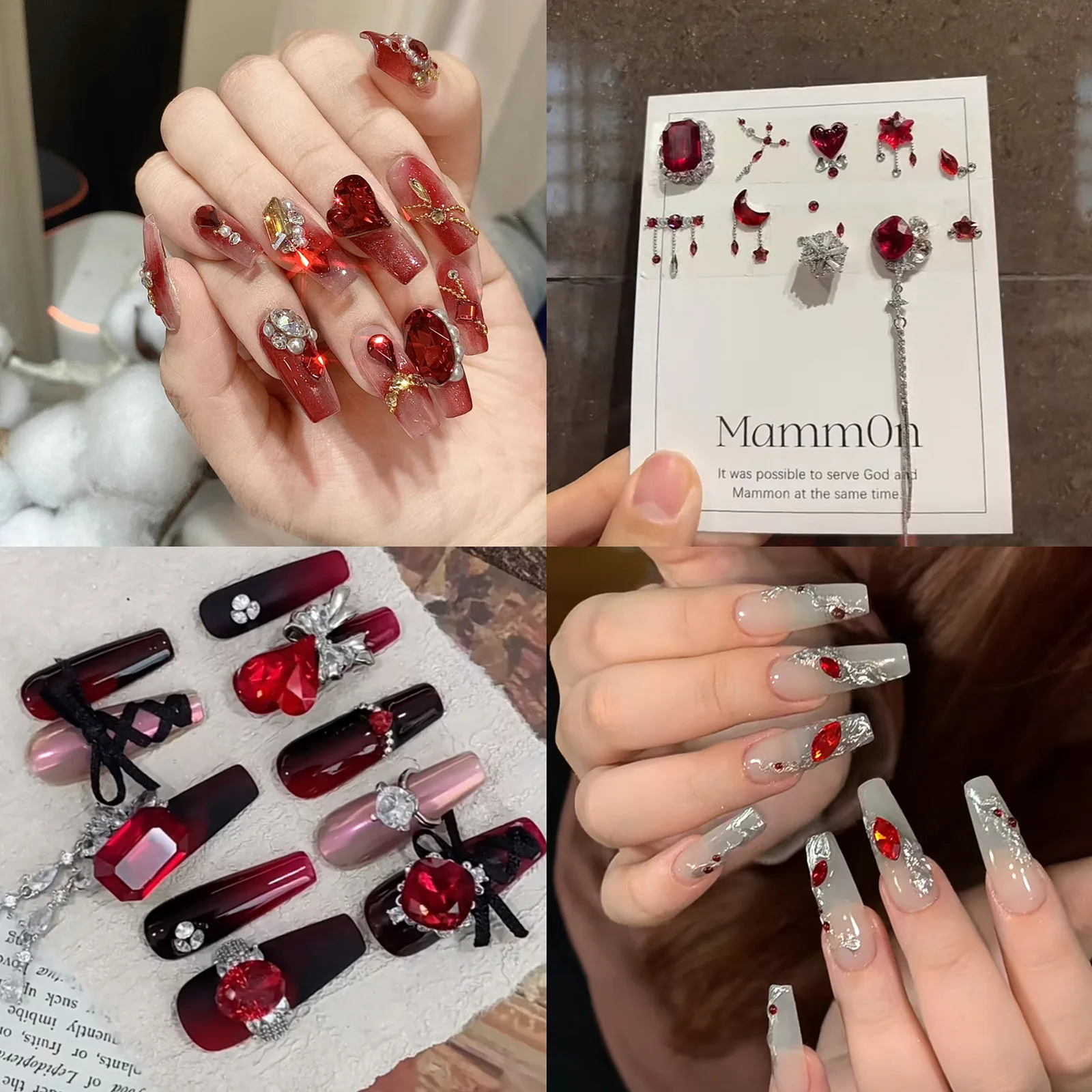 Super flash tip bottom shaped diamond heart diamond light red Christmas nail jewelry wear nail style diamond 360 whole pack
Super flash tip bottom shaped diamond heart diamond light red Christmas nail jewelry wear nail style diamond 360 whole pack