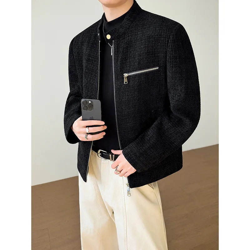 2026 Spring Shoulder Pad Double Zipper Jacket Men Loose Stand Up Collar Casual Jackets Social Streetwear Bomber Windbreaker
2026 Spring Shoulder Pad Double Zipper Jacket Men Loose Stand Up Collar Casual Jackets Social Streetwear Bomber Windbreaker