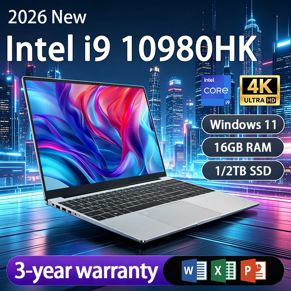 New 15.6 inch Laptop Intel Core i9 10980HK Notebook Windows 11 Pro Portable PC 16GB RAM 1TB SSD 1920*1080P Office Computer
New 15.6 inch Laptop Intel Core i9 10980HK Notebook Windows 11 Pro Portable PC 16GB RAM 1TB SSD 1920*1080P Office Computer