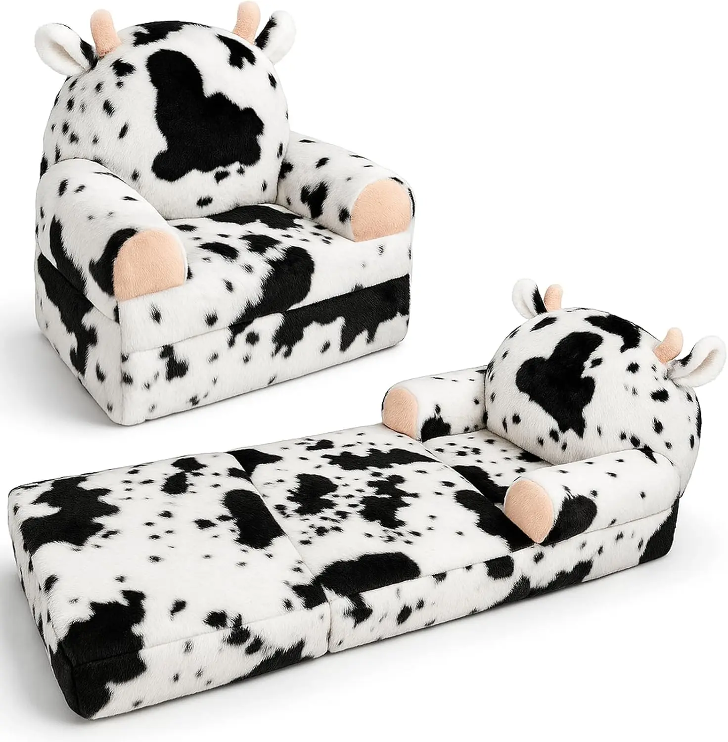 Foldable Kids Couch with Soft Faux Rabbit Fur - 2-in-1 Toddler Chair for Reading, Bedroom or Playroom, Ages 1-3
Foldable Kids Couch with Soft Faux Rabbit Fur - 2-in-1 Toddler Chair for Reading, Bedroom or Playroom, Ages 1-3