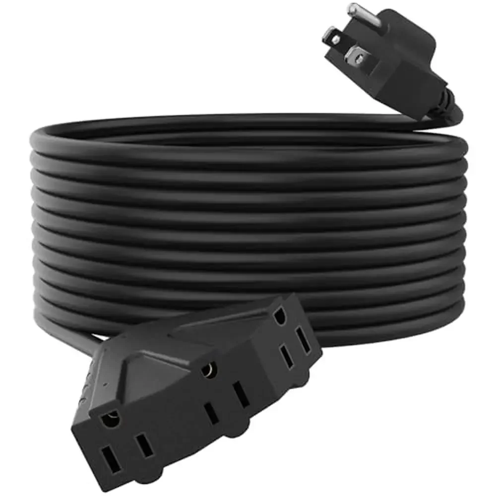 50FT Outdoor Extension Cord 14 Gauge 3-Outlet SJTW 15A 12AWG 1875W ETL Listed Waterproof Power Strip Garage Garden Flexible PVC
50FT Outdoor Extension Cord 14 Gauge 3-Outlet SJTW 15A 12AWG 1875W ETL Listed Waterproof Power Strip Garage Garden Flexible PVC