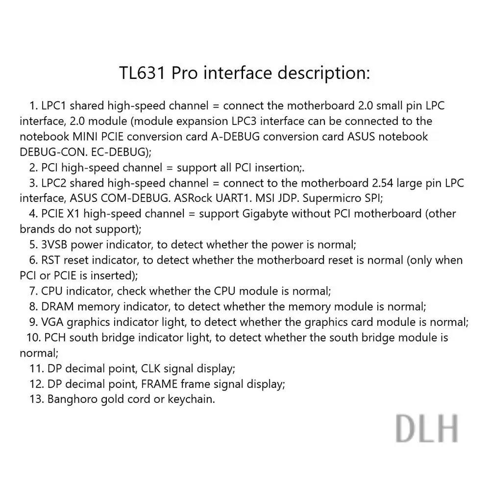 VO-TL631 Pro Многофункциональный настольный ноутбук LPC-DEBUG Открытка PCI PCI-E Mini PCI-E Тестер диагностического анализатора материнской платы
VO-TL631 Pro Многофункциональный настольный ноутбук LPC-DEBUG Открытка PCI PCI-E Mini PCI-E Тестер диагностического анализатора материнской платы