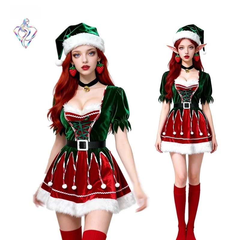 Sexy Green Elf Dress Party Costume Halloween Roleplay Uniform Christmas Spirit Women's Fashionable Stage Wear Traditional Chi...
Sexy Green Elf Dress Party Costume Halloween Roleplay Uniform Christmas Spirit Women's Fashionable Stage Wear Traditional Chi...