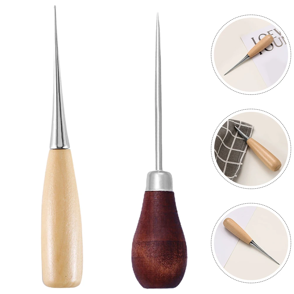 2pcs Awl Tool Gourd Shaped Wood Handle For Diy Book Binding Weaving Craft Repair Stitching Punch Tools
2pcs Awl Tool Gourd Shaped Wood Handle For Diy Book Binding Weaving Craft Repair Stitching Punch Tools