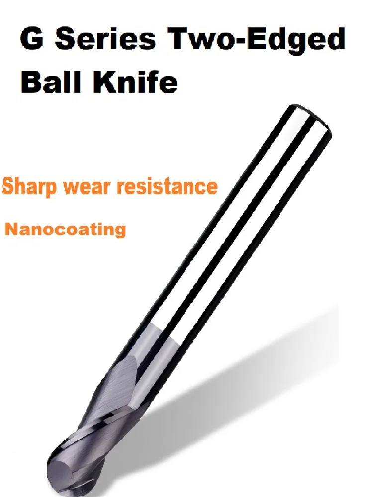 G Series Two-edge Ball Cutter Special End Milling Cutter 1R For Ball End Mill Tungsten Steel Alloy Black Nano-Coating Round Nose
G Series Two-edge Ball Cutter Special End Milling Cutter 1R For Ball End Mill Tungsten Steel Alloy Black Nano-Coating Round Nose