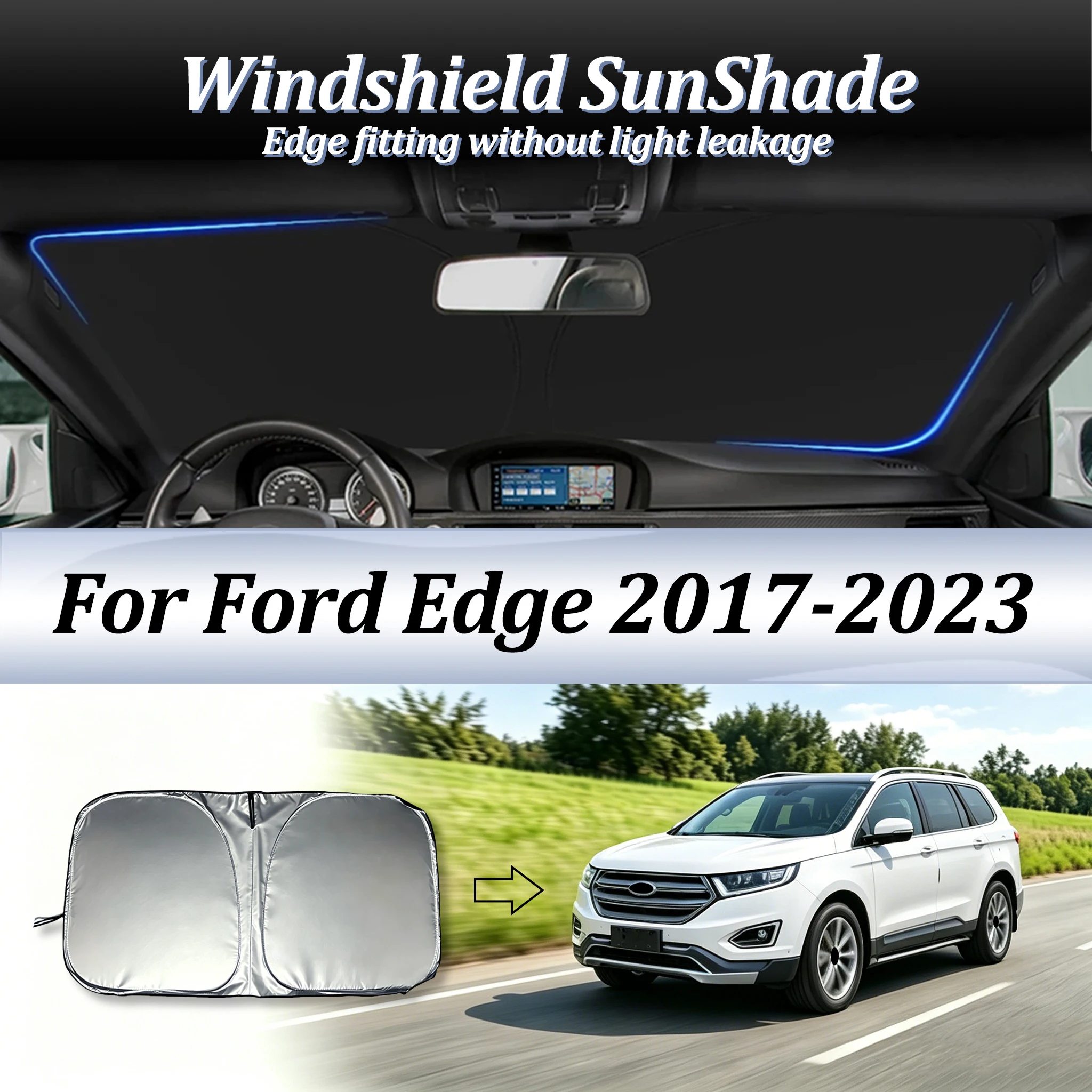 Car Windshield SunShade Auto Accessories Sun Shade Lightproof Visor Foldable Anti-UV Protect Privacy For Ford Edge 2017-2023
Car Windshield SunShade Auto Accessories Sun Shade Lightproof Visor Foldable Anti-UV Protect Privacy For Ford Edge 2017-2023