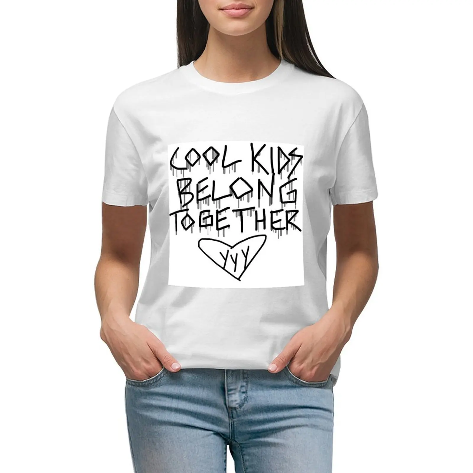 Cool kids belong together - yeah yeah yeahs T-shirt Aesthetic clothing anime clothes workout shirts for Women loose fit
Cool kids belong together - yeah yeah yeahs T-shirt Aesthetic clothing anime clothes workout shirts for Women loose fit