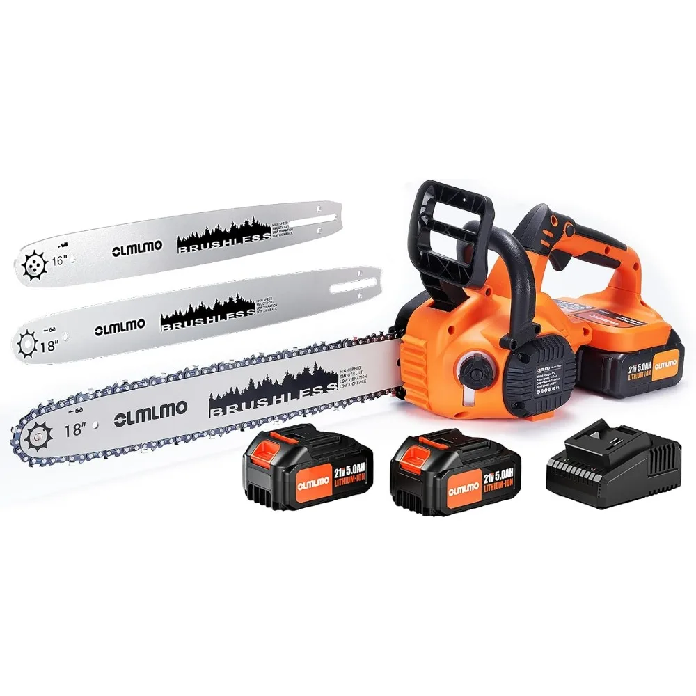 Cordless Chainsaw 18 Inch and 16 Inch Chainsaw Cordless Electric Battery Powered with 2X 5.0Ah Lithium Battery and Charger
Cordless Chainsaw 18 Inch and 16 Inch Chainsaw Cordless Electric Battery Powered with 2X 5.0Ah Lithium Battery and Charger