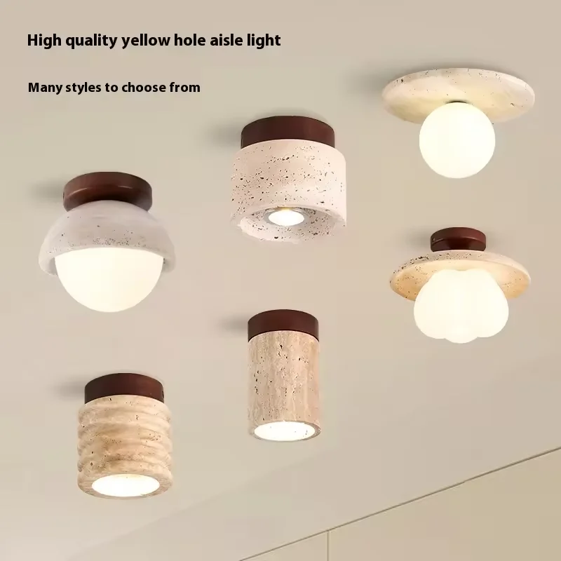 Exquisite Wabi Sabi Decor LED Ceiling Light Square Yellow Stone Travertine Lamp for Corridor Balcony Living Room Illumination
Exquisite Wabi Sabi Decor LED Ceiling Light Square Yellow Stone Travertine Lamp for Corridor Balcony Living Room Illumination