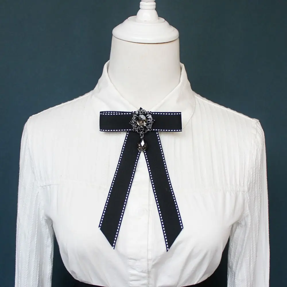 New Elegant Women's JK Bow Tie Polyester Fabric Ribbon Bow Tie Fashion Shirt Pearl Bow Blouse Collar Pin Bowknot Shirt Bowtie
New Elegant Women's JK Bow Tie Polyester Fabric Ribbon Bow Tie Fashion Shirt Pearl Bow Blouse Collar Pin Bowknot Shirt Bowtie