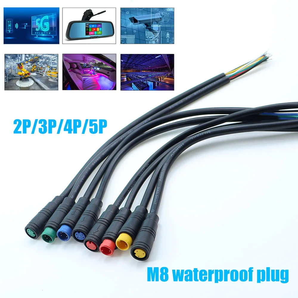 LED Power Signal Line 2/3/4/5Pin M8 Signal Connector Cable Male Female Waterproof Connector Outdoor Ebike Plug Wire Cable
LED Power Signal Line 2/3/4/5Pin M8 Signal Connector Cable Male Female Waterproof Connector Outdoor Ebike Plug Wire Cable