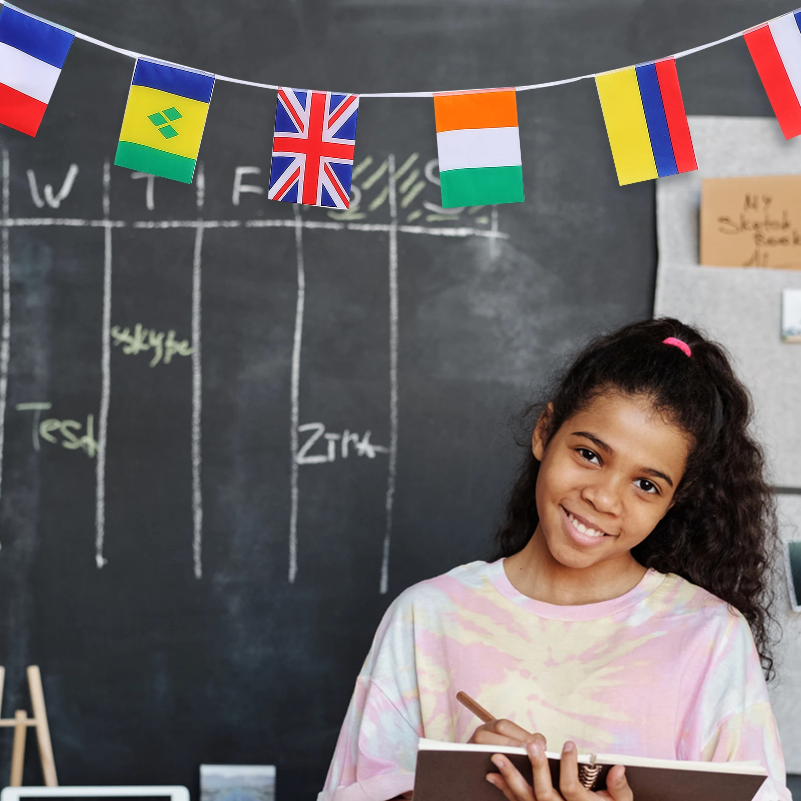 100 Countries Flags Banner Polyester Non Fading Decor Hanging for School Garden Party Sports Classroom Library
100 Countries Flags Banner Polyester Non Fading Decor Hanging for School Garden Party Sports Classroom Library