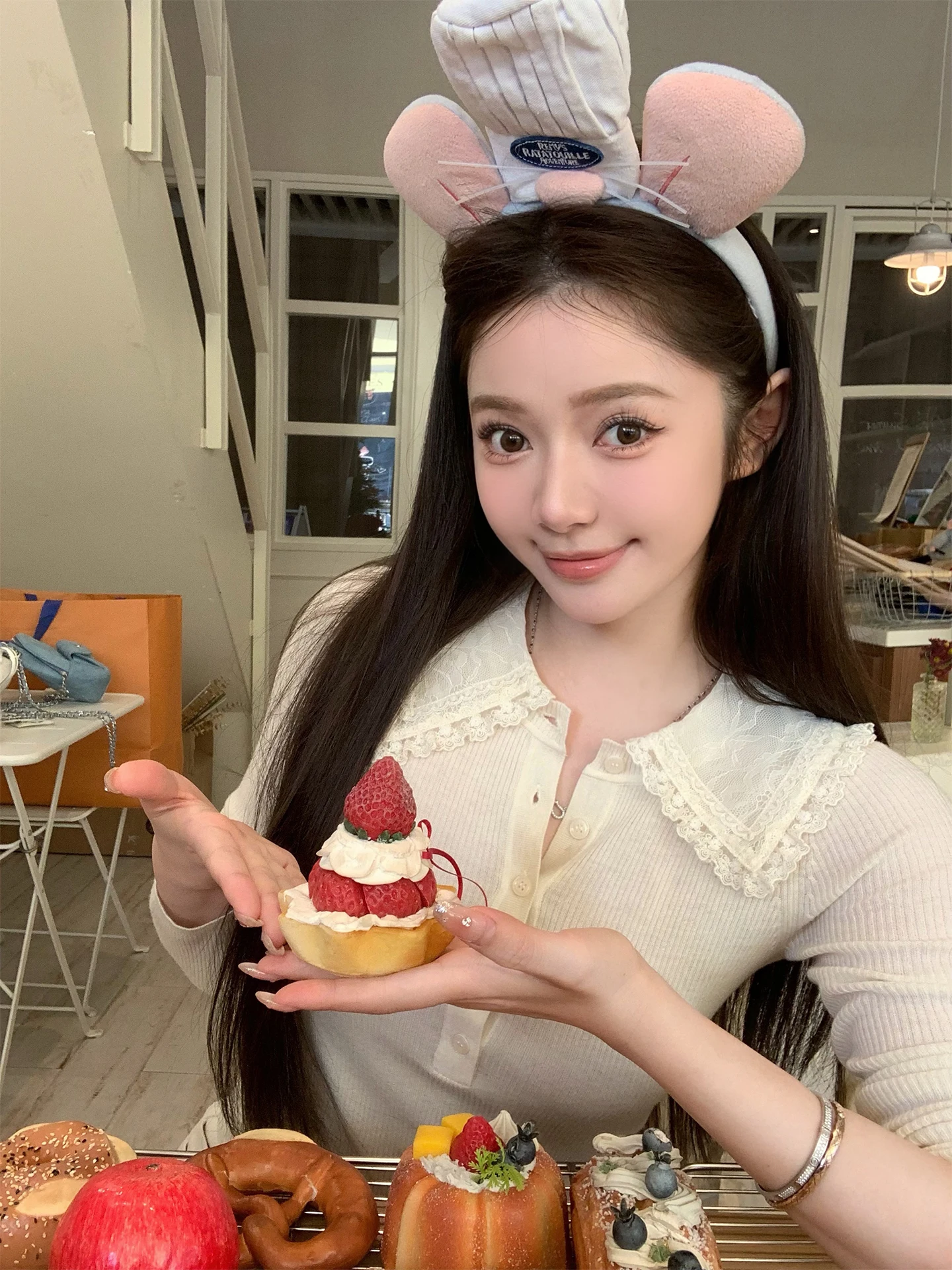 NNS Chle Lace Splice Collar Knitted Cardigan Short Sleeve Button up Girl's Sweater Youthful Contrast Color Woolen Knitwear
NNS Chle Lace Splice Collar Knitted Cardigan Short Sleeve Button up Girl's Sweater Youthful Contrast Color Woolen Knitwear