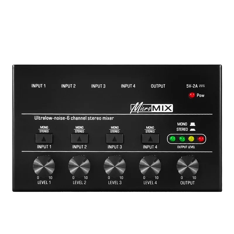 1 Piece 4 Channels Audio Mixer Portable Ultra Low-Noise Mixer Mini Stereo Mixer Audio USB Mixer For Recording Studio Black
1 Piece 4 Channels Audio Mixer Portable Ultra Low-Noise Mixer Mini Stereo Mixer Audio USB Mixer For Recording Studio Black