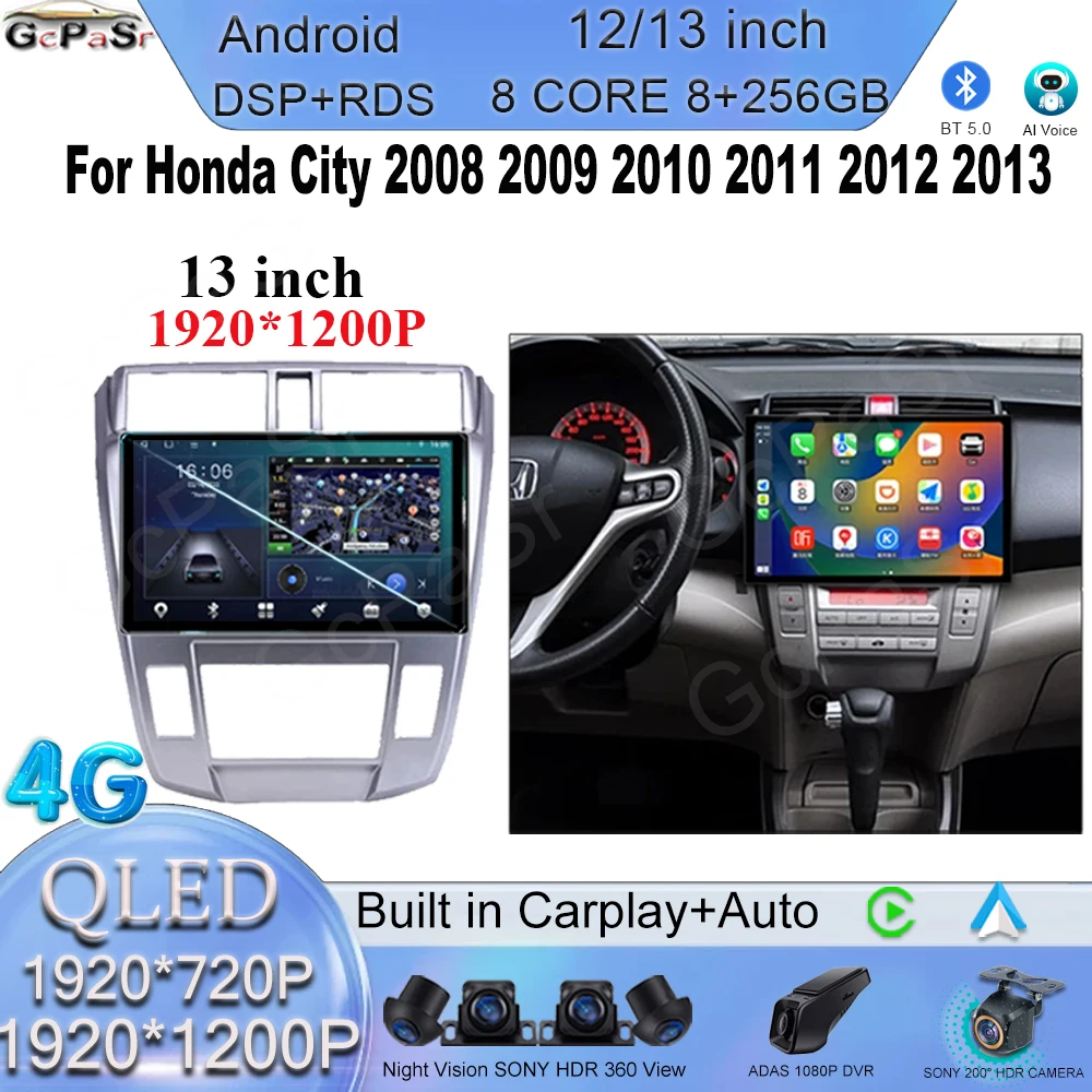 13,3 дюймовый Android для Honda City 2008 2009 2010 2011 2012 2013 автомобильное радио, мультимедийная навигация, стерео радио QLED 1920*1200 resol
13,3 дюймовый Android для Honda City 2008 2009 2010 2011 2012 2013 автомобильное радио, мультимедийная навигация, стерео радио QLED 1920*1200 resol