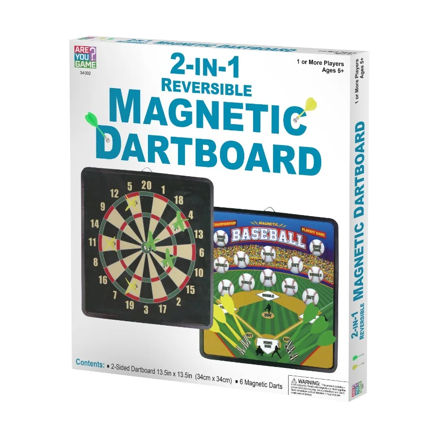 2-in-1 Reversible Magnetic Dartboard Target Toss Games
2-in-1 Reversible Magnetic Dartboard Target Toss Games
