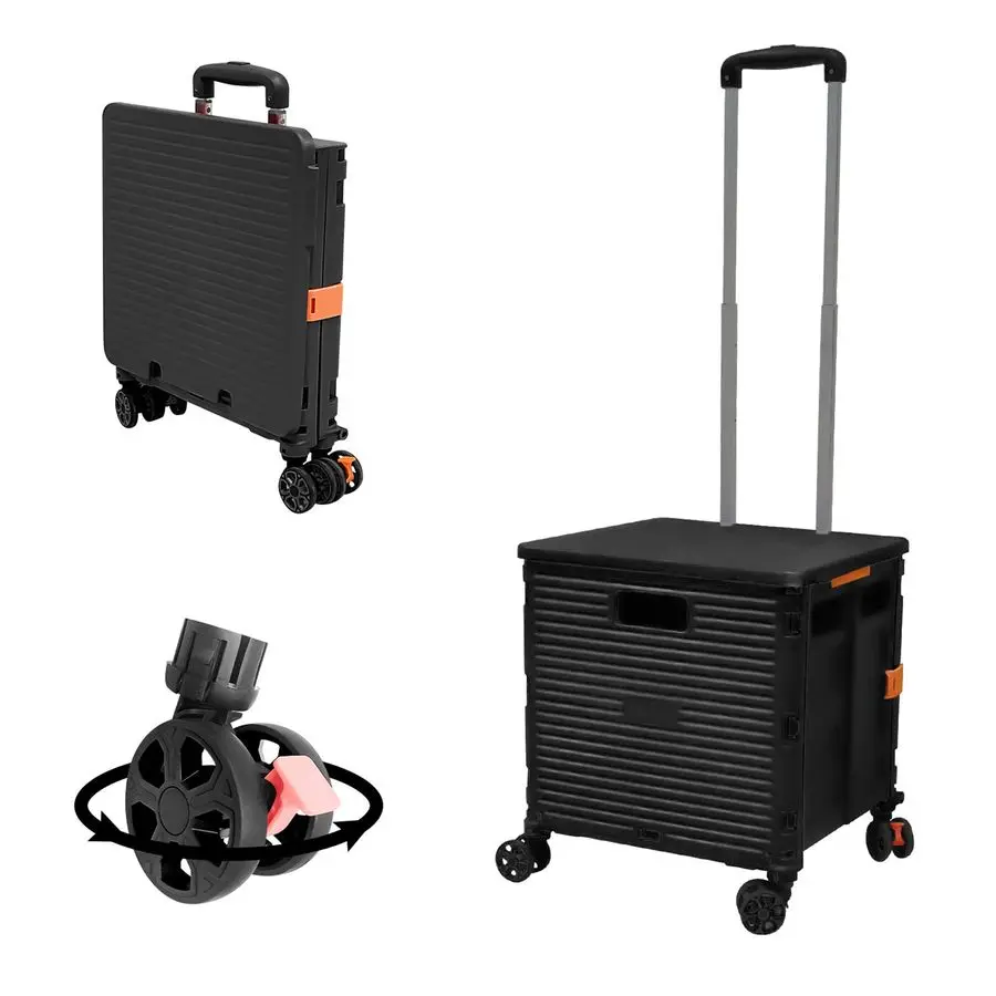 SELORSS Foldable Utility Cart Folding Portable Rolling Crate Handcart with Durable Heavy Duty Plastic Telescoping Handle Collap
SELORSS Foldable Utility Cart Folding Portable Rolling Crate Handcart with Durable Heavy Duty Plastic Telescoping Handle Collap