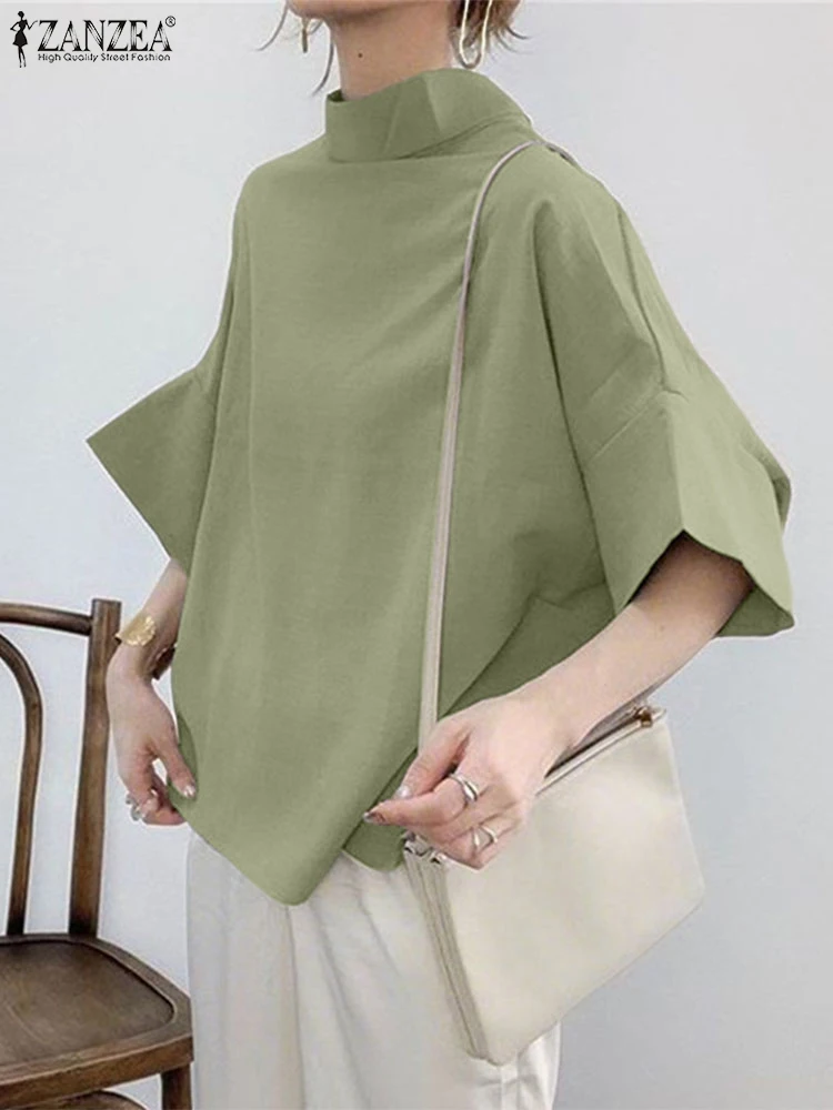 ZANZEA 2025 Autumn Spring Blouse Women Casual Loose Tops 3/4 Sleeve O-Neck Blusas Daily Pullover Fashion Solid Color Tunic S-3XL 
ZANZEA 2025 Autumn Spring Blouse Women Casual Loose Tops 3/4 Sleeve O-Neck Blusas Daily Pullover Fashion Solid Color Tunic S-3XL