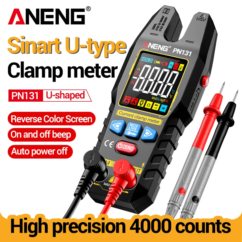 Digital Multimeter Portable ANENG PN131 AC/DC Current Voltage Resistance Capacitance Rechargeable NCV Clamp Meter Diode Tester
Digital Multimeter Portable ANENG PN131 AC/DC Current Voltage Resistance Capacitance Rechargeable NCV Clamp Meter Diode Tester