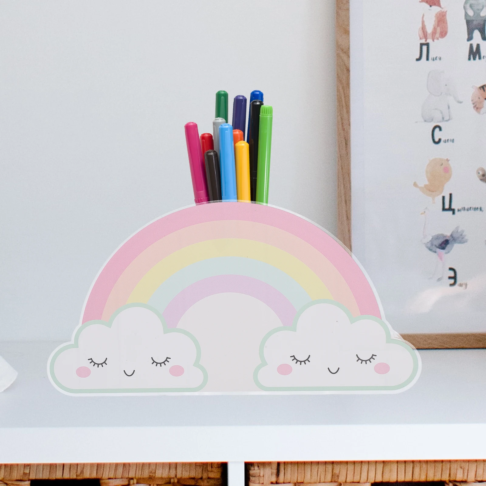 Rainbow Pencil Holder Desk Organizer Compact ABS Plastic Pen Container Multi Grid Storage Office
Rainbow Pencil Holder Desk Organizer Compact ABS Plastic Pen Container Multi Grid Storage Office
