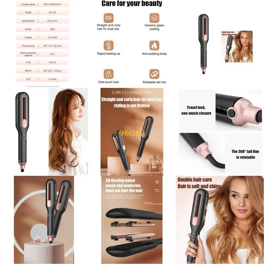 96gf Hair stereger Железное, выпрямление гофрированное гончитое железо, укладки волос,
96gf Hair stereger Железное, выпрямление гофрированное гончитое железо, укладки волос,