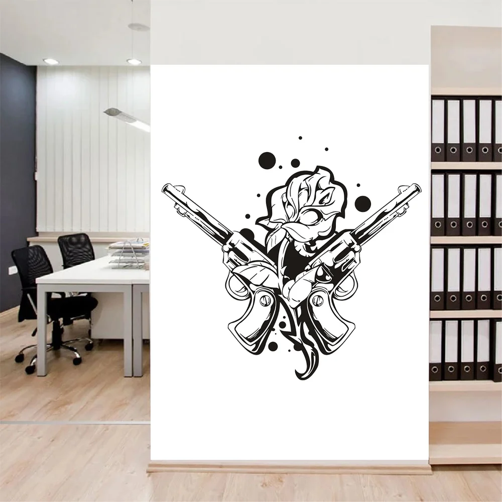 Rose and Guns Tattoo Living Room Vinyl Carving Wall Decal Sticker For Room Home Window Decoration 
Rose and Guns Tattoo Living Room Vinyl Carving Wall Decal Sticker For Room Home Window Decoration