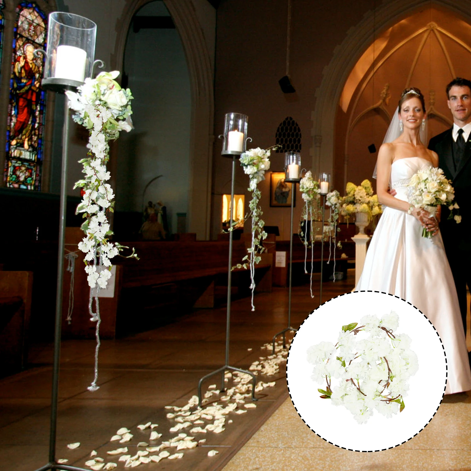 1Pc Stunning Fake Flower Vine Hanging Decoration for Festivals and Home Landscaping 
1Pc Stunning Fake Flower Vine Hanging Decoration for Festivals and Home Landscaping