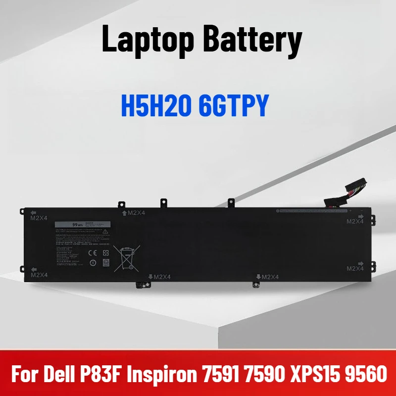 For Dell P83F Inspiron 7591 7590 XPS15 9560 H5H20 6GTPY Laptop Battery
For Dell P83F Inspiron 7591 7590 XPS15 9560 H5H20 6GTPY Laptop Battery