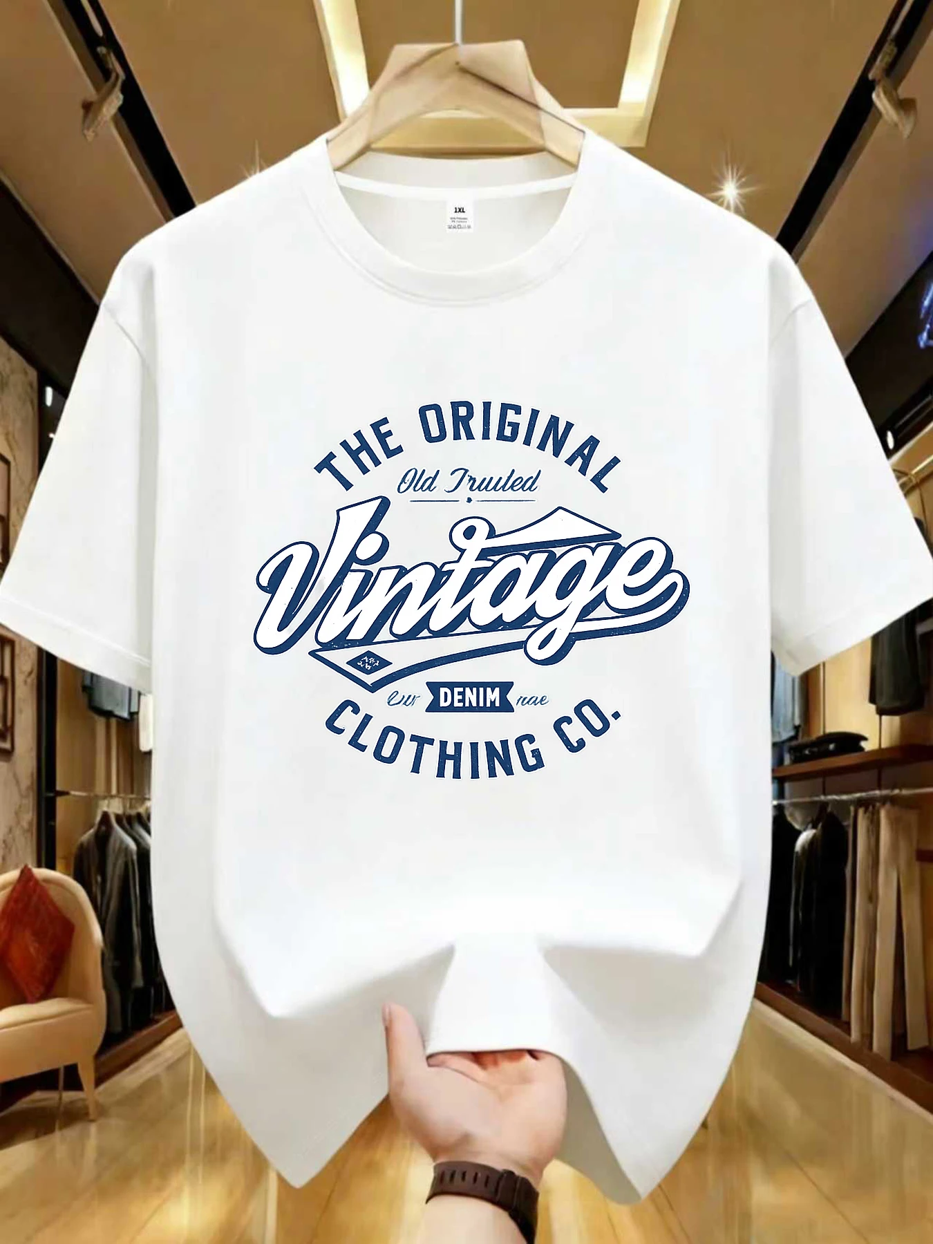【WZM1021231】Vintage letter printed plus size women's round neck summer casual short sleeved street fashion versatile T-shirt
【WZM1021231】Vintage letter printed plus size women's round neck summer casual short sleeved street fashion versatile T-shirt