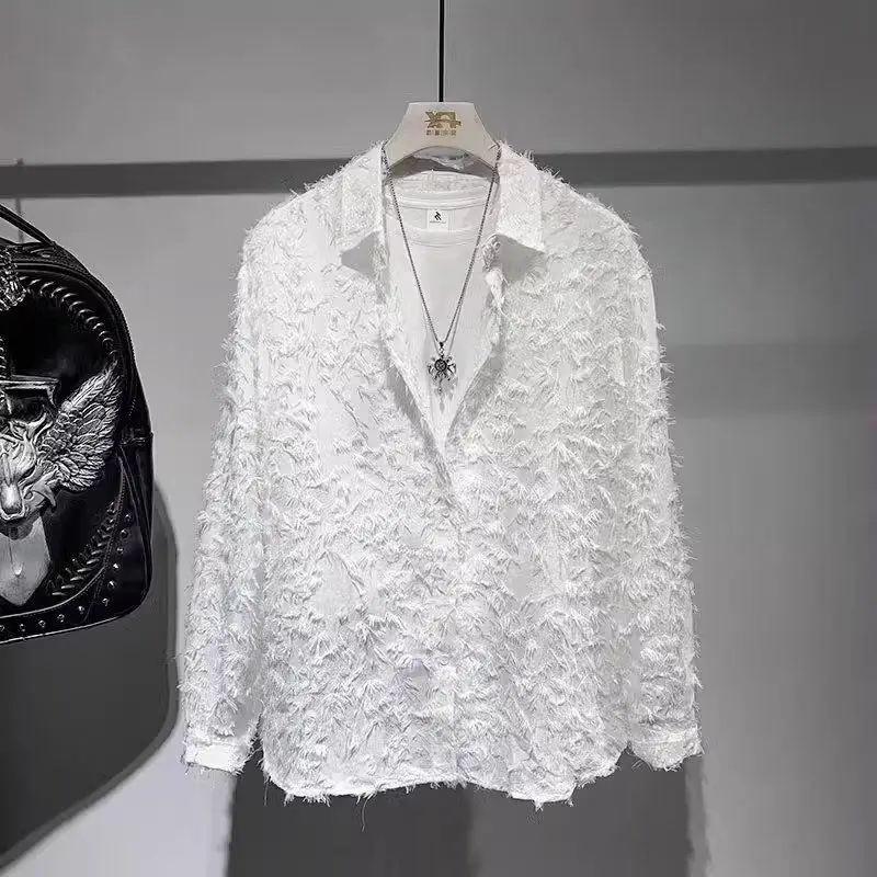 Корейская однотонная молодежная универсальная блузка, весна-лето, новая тонкая модная рубашка-поло с длинными рукавами, топы, элегантная трендовая мужская одежда
Корейская однотонная молодежная универсальная блузка, весна-лето, новая тонкая модная рубашка-поло с длинными рукавами, топы, элегантная трендовая мужская одежда