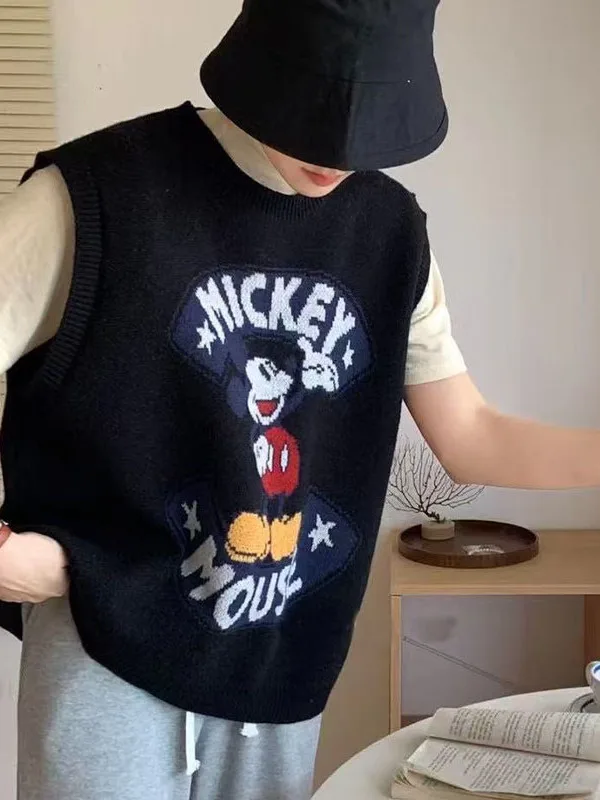 Korean Sle round Ne Knitted Vest Women's Svel Top Layering Piece Mouse Cartoon Motif Autumn Winter New Arrival
Korean Sle round Ne Knitted Vest Women's Svel Top Layering Piece Mouse Cartoon Motif Autumn Winter New Arrival