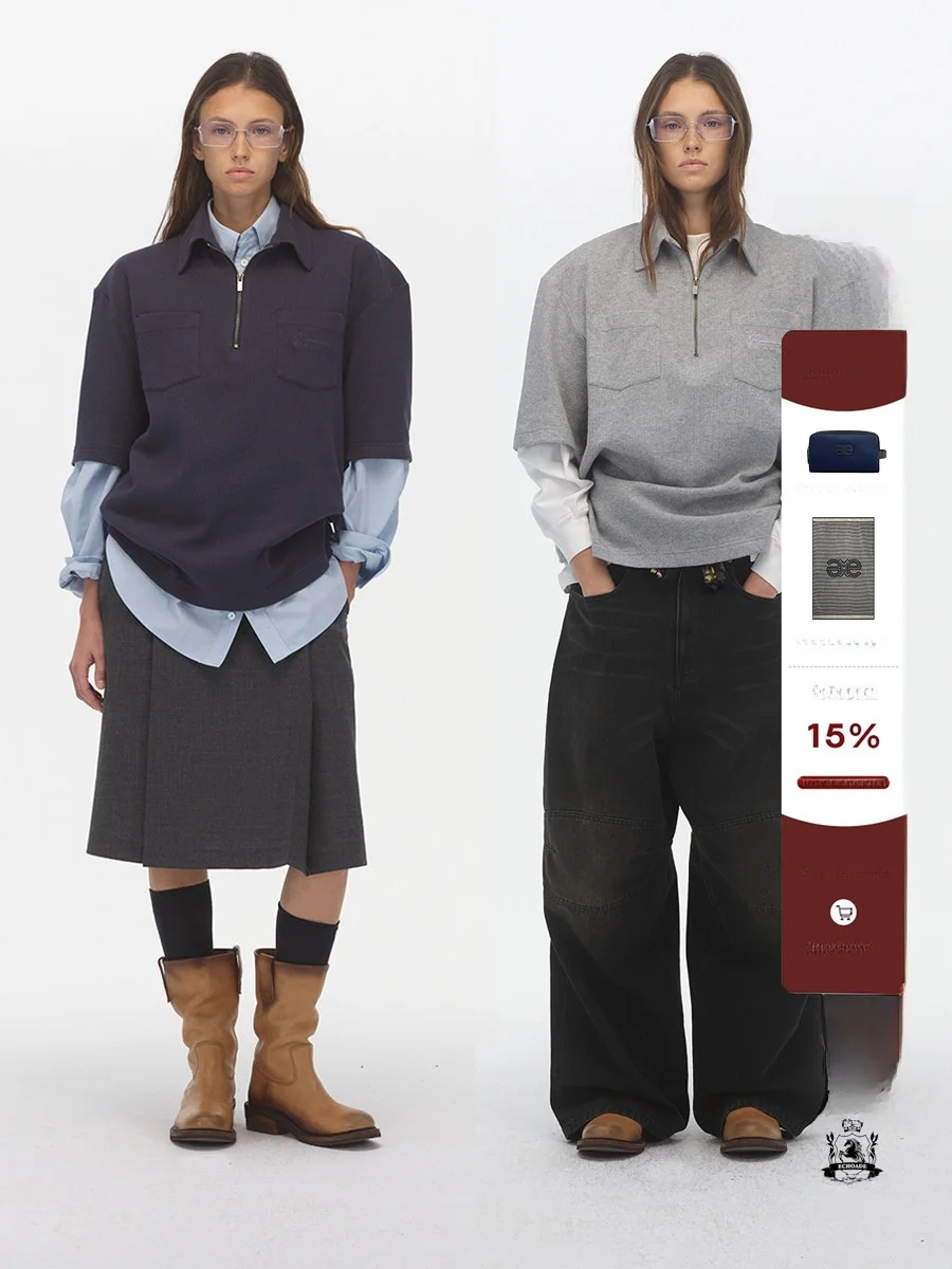 Ade Early Spring Layered Wear Loose Fit oulder Drop Design Logo Embroidery ort Sve irt T-irt Women's Cotton
Ade Early Spring Layered Wear Loose Fit oulder Drop Design Logo Embroidery ort Sve irt T-irt Women's Cotton
