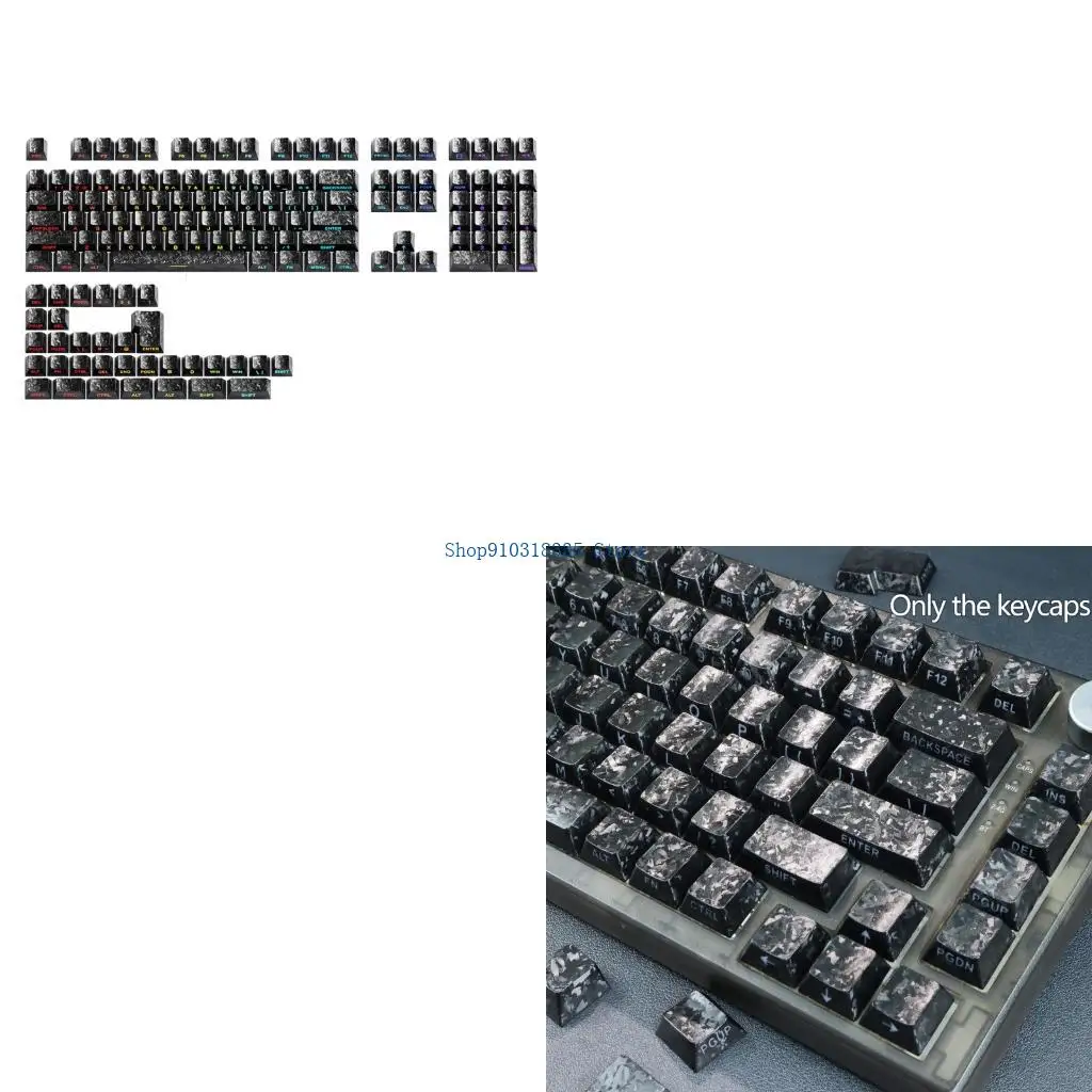 140 Piece Carbon Fiber Texture Keycap Set With Side Printed Characters For Mechanical Keyboard Customization
140 Piece Carbon Fiber Texture Keycap Set With Side Printed Characters For Mechanical Keyboard Customization