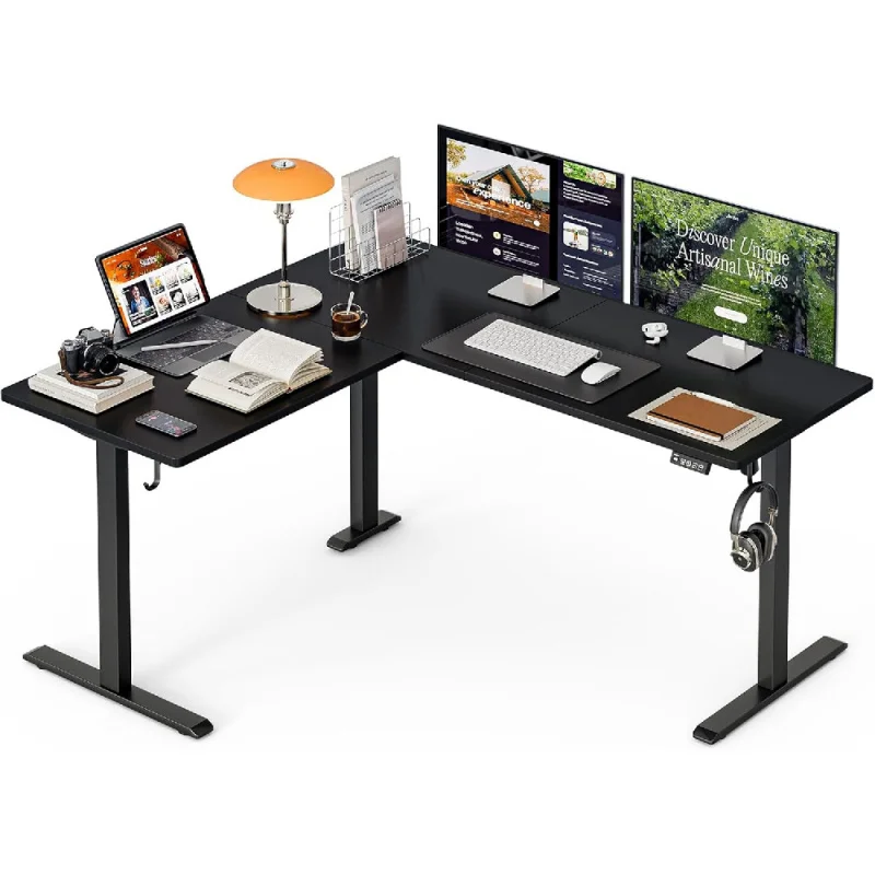 63 x 55 Inch L Shaped Standing Desk, Electric Height Adjustable Corner Stand Up Desk, Sit Stand Corner Table Home Office Table,
63 x 55 Inch L Shaped Standing Desk, Electric Height Adjustable Corner Stand Up Desk, Sit Stand Corner Table Home Office Table,