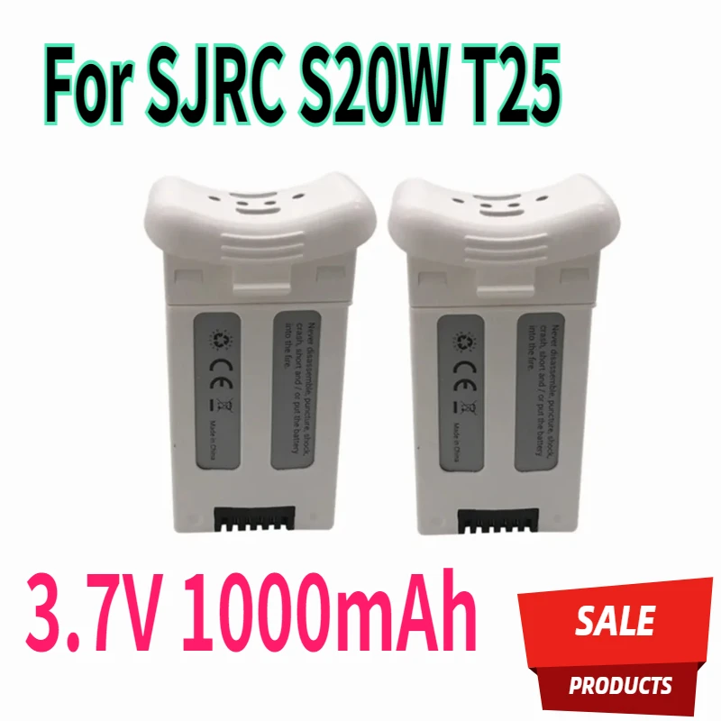 1000mAh 3.7V Lithium Battery for SJRC S20W T25 Four-axis Drone Spare Parts Remote Control Aircraft Rechargeable Battery (white)
1000mAh 3.7V Lithium Battery for SJRC S20W T25 Four-axis Drone Spare Parts Remote Control Aircraft Rechargeable Battery (white)