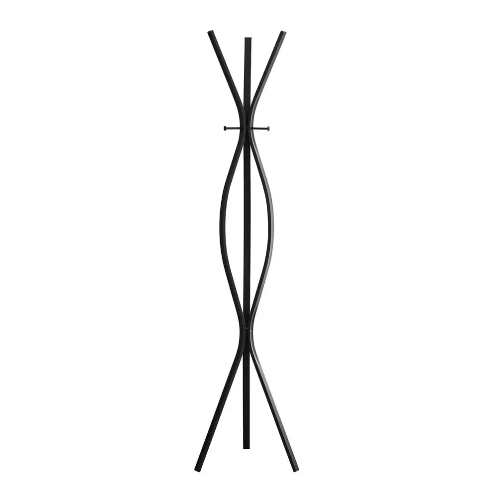 Coat Rack Hall Tree with 3 Hooks for Entryway or Bedroom 72 Inch Tall Black Metal Stand
Coat Rack Hall Tree with 3 Hooks for Entryway or Bedroom 72 Inch Tall Black Metal Stand