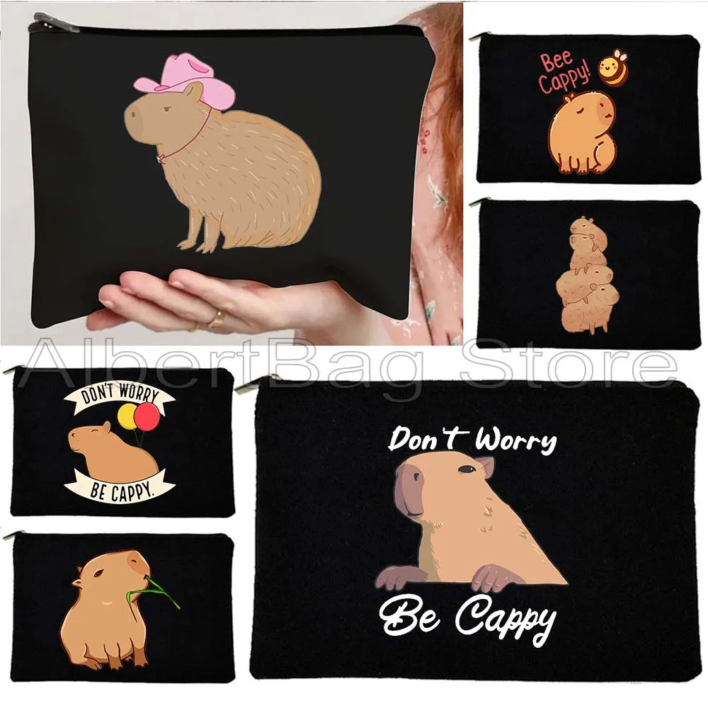 Cute Chilling Capybara Print Gifts Canvas Cosmetic Bag Kawaii Bubble Tea Storage Makeup Toilet Bag Pencil Case Card Zipper Pouch
Cute Chilling Capybara Print Gifts Canvas Cosmetic Bag Kawaii Bubble Tea Storage Makeup Toilet Bag Pencil Case Card Zipper Pouch