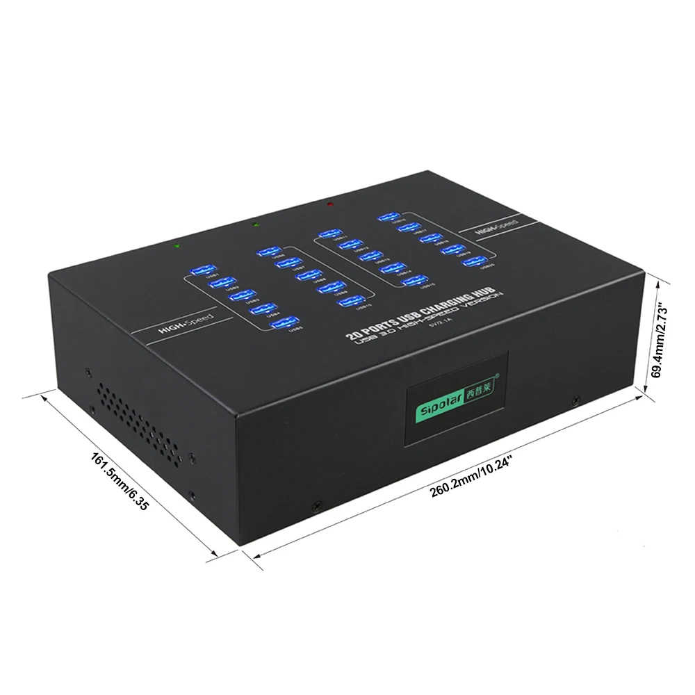 Sipolar промышленный 20/30 портов, высокоскоростной алюминиевый концентратор USB 3.0 5 Гбит/с, синхронизация данных для зарядки ПК/планшета/ноутбука/совместим с U
Sipolar промышленный 20/30 портов, высокоскоростной алюминиевый концентратор USB 3.0 5 Гбит/с, синхронизация данных для зарядки ПК/планшета/ноутбука/совместим с U