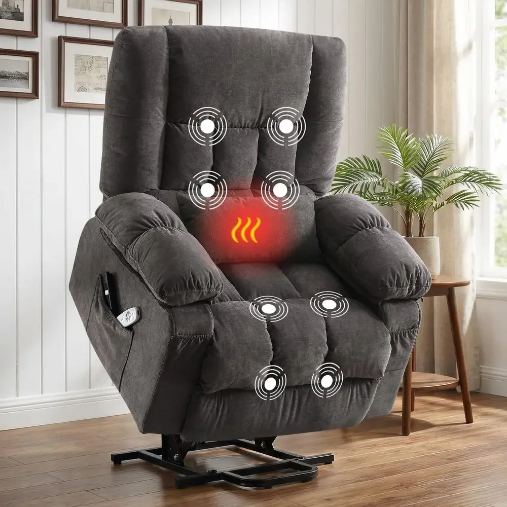 Power Lift Recliner Chair with Massage and Heat for Elderly,Electric Lift Chair with USB Charging Runction and Side Pockets, Su
Power Lift Recliner Chair with Massage and Heat for Elderly,Electric Lift Chair with USB Charging Runction and Side Pockets, Su