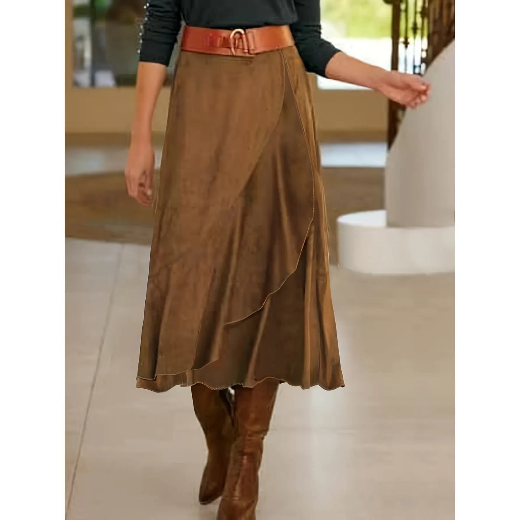 Vintage Brown Pencil Skirt Women's Fashion Retro Skirt Spring Season Neutral Design Other Fabric Other Type
Vintage Brown Pencil Skirt Women's Fashion Retro Skirt Spring Season Neutral Design Other Fabric Other Type