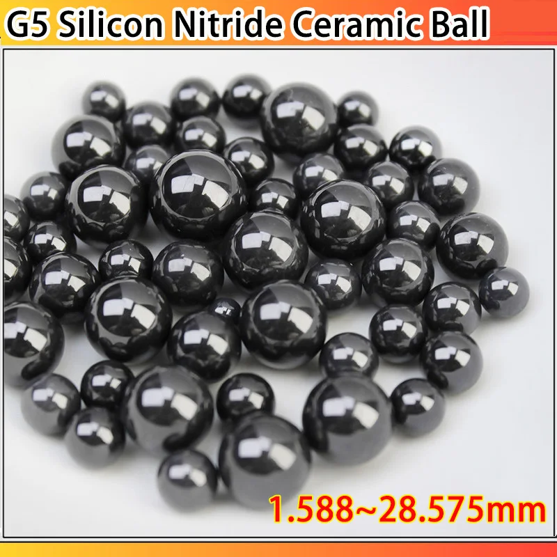 1.588~28.575mm Black Ceramic Balls Silicon Nitride Si3N4 G5 Precision Ceramic Bearing Ball Bead 1~10pcs
1.588~28.575mm Black Ceramic Balls Silicon Nitride Si3N4 G5 Precision Ceramic Bearing Ball Bead 1~10pcs