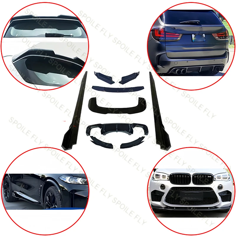 For BMW X5M F85 2013-2019 High Quality ABS 9/Pcs Car Body Kit With Front Lip Rear Bumper Rear Spoiler Side Skirt Glossy Black
For BMW X5M F85 2013-2019 High Quality ABS 9/Pcs Car Body Kit With Front Lip Rear Bumper Rear Spoiler Side Skirt Glossy Black