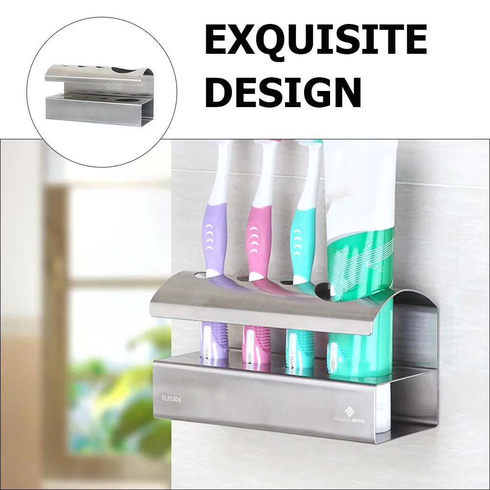 Stainless Steel Toothbrush Holder Self-Adhesive No Drills Wall Mount Punch-Free Toothpaste Rack Organizer Bathroom Accessories
Stainless Steel Toothbrush Holder Self-Adhesive No Drills Wall Mount Punch-Free Toothpaste Rack Organizer Bathroom Accessories