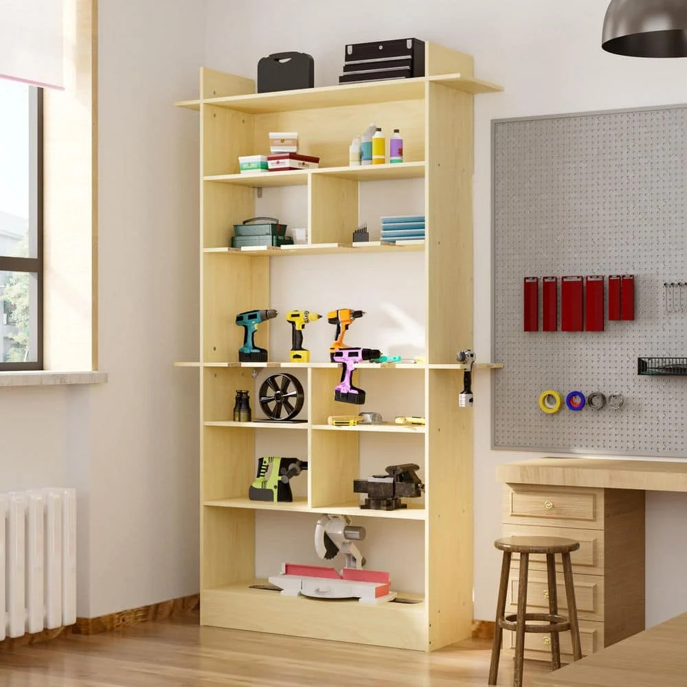 30.7 in. W x 67.7 in. H x 11 in. D Gauge 10-Shelf Wood Freestanding Cabinet in Yellow, Tool Storage Rack
30.7 in. W x 67.7 in. H x 11 in. D Gauge 10-Shelf Wood Freestanding Cabinet in Yellow, Tool Storage Rack