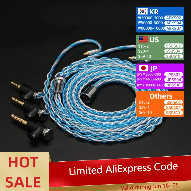 ivipQ-237 DIY 8-ядерный 7N OCC + графен + сплав меди, посеребрение, модульный штекер, кабель для обновления наушников, для IE900 IE600 AKG N5005
ivipQ-237 DIY 8-ядерный 7N OCC + графен + сплав меди, посеребрение, модульный штекер, кабель для обновления наушников, для IE900 IE600 AKG N5005