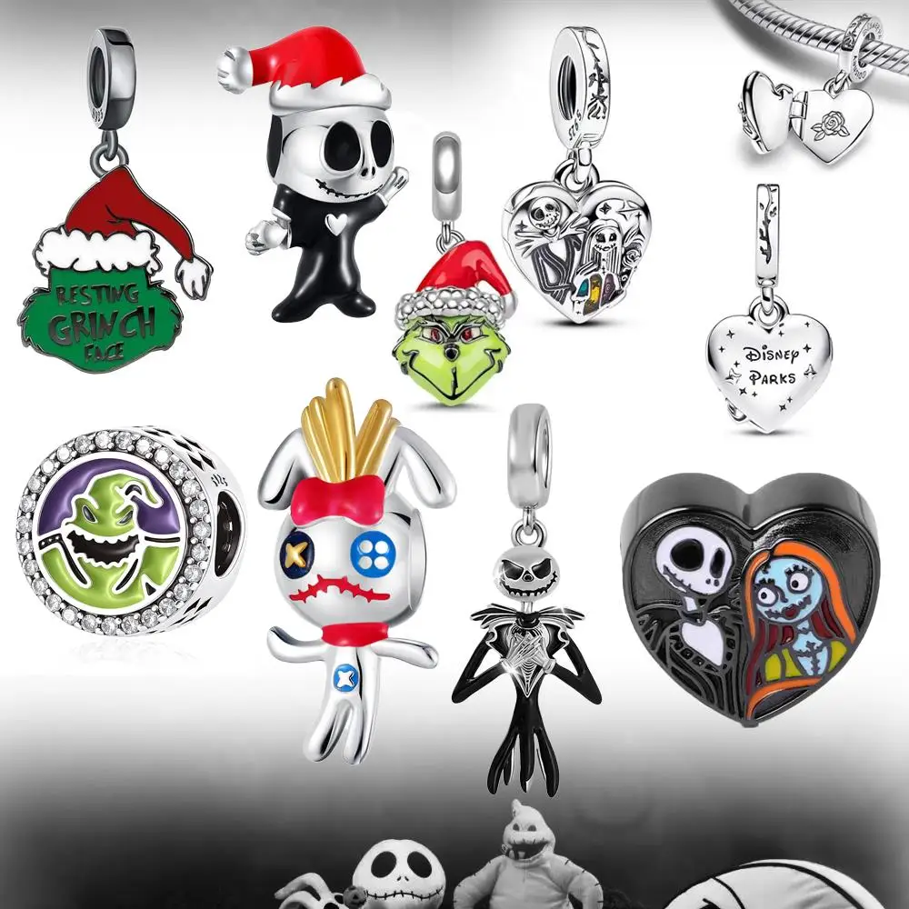 Hot Sell MINISO 925 Disney Christmas Horror Night Charm Of Ley Chain Bead Fit Original Bracelet Bangle DIY Ladies Jewelry
Hot Sell MINISO 925 Disney Christmas Horror Night Charm Of Ley Chain Bead Fit Original Bracelet Bangle DIY Ladies Jewelry