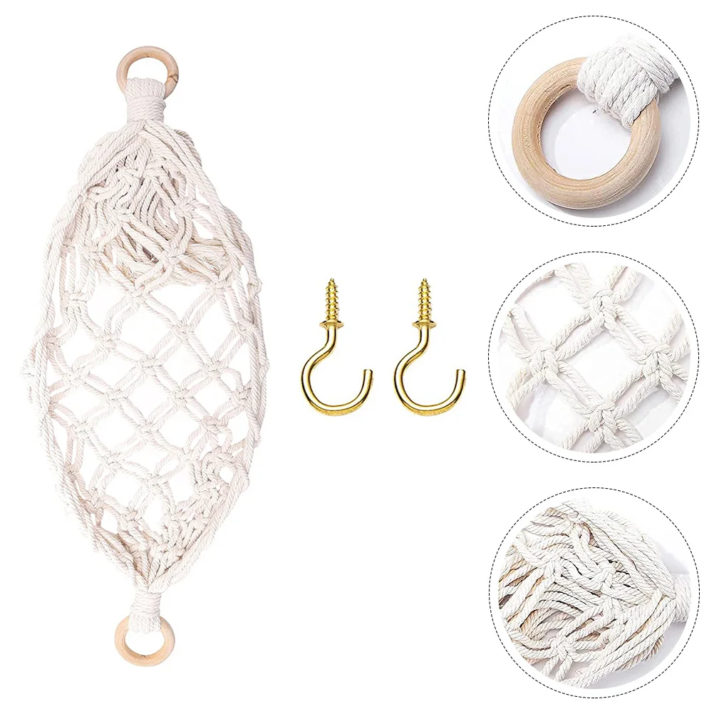 Woven Cotton Fruit Basket Hanging Storage Kitchen Vegetable Hammock Metal Hooks Save Space Neat Tidy Decorative Basket
Woven Cotton Fruit Basket Hanging Storage Kitchen Vegetable Hammock Metal Hooks Save Space Neat Tidy Decorative Basket