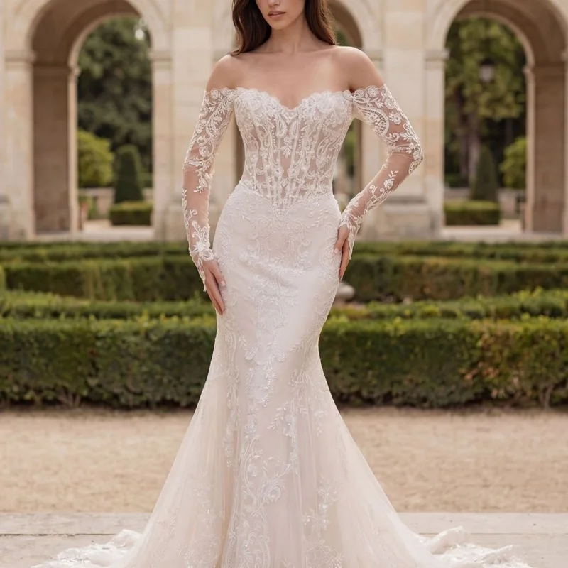 Simple White Elegant Sweetheart Ball Gown Flower Decal Wedding Dress With Decoration Fishtail Bridal Gowns Customized
Simple White Elegant Sweetheart Ball Gown Flower Decal Wedding Dress With Decoration Fishtail Bridal Gowns Customized