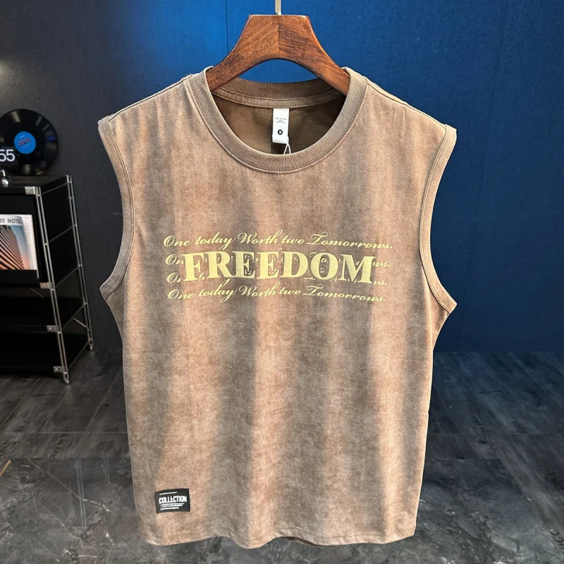 2025 Summer New Sports Fitness Loose Tank Top Men's Sleeveless T-shirt Trendy Versatile Casual Top
2025 Summer New Sports Fitness Loose Tank Top Men's Sleeveless T-shirt Trendy Versatile Casual Top