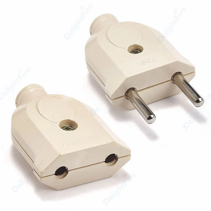 EU European 2 Pin 10A Male EU Wiring Plug Adapter Female Socket Type C Power Strip Connector Rewirable Cable Convert Plug 4.0mm
EU European 2 Pin 10A Male EU Wiring Plug Adapter Female Socket Type C Power Strip Connector Rewirable Cable Convert Plug 4.0mm